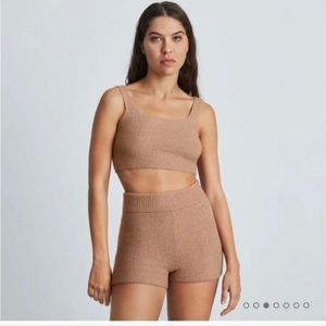 Everlane cozy stretch tank and shorts